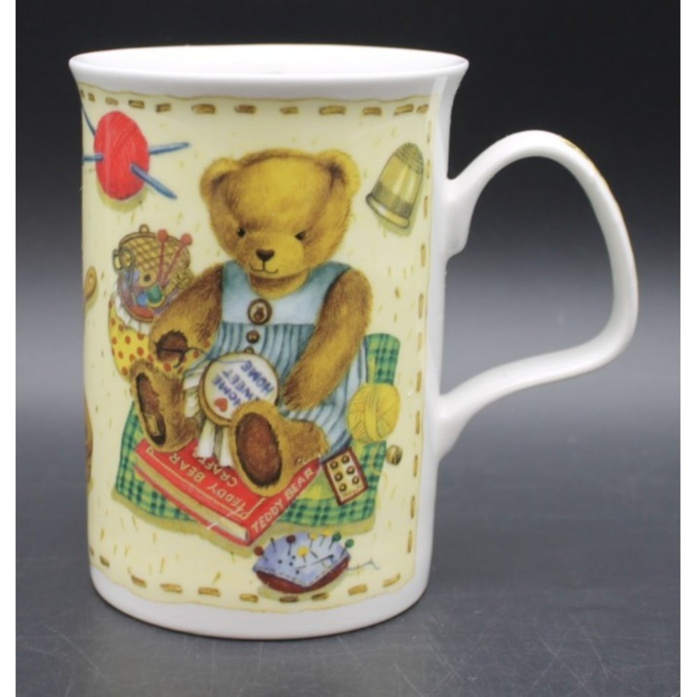 Roy Kirkham Home Sweet Home Teddy Bear Fine Bone China Mug England 1998 Vintage